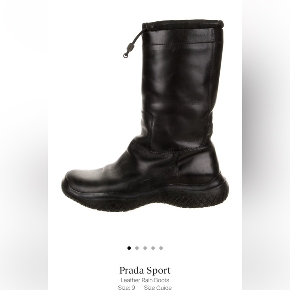 Prada 1999 Runway Mid-Calf Leather Boots - Picture 2 of 9